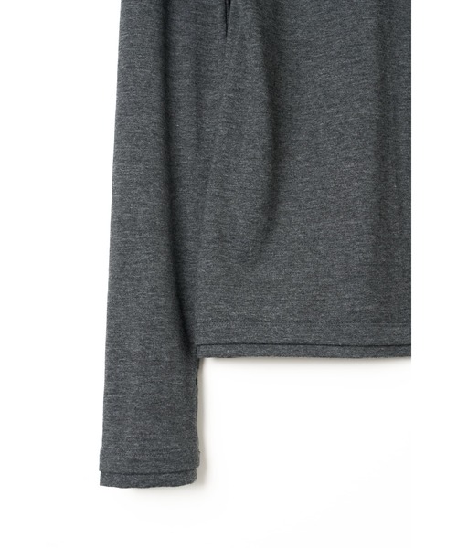 Knuth Marf(クヌースマーフ)の「u-neck slim top(Tシャツ/カットソー・レディース・ブラック/オレンジ/チャコール・FREE)」の18枚目の写真