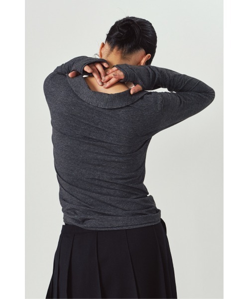 Knuth Marf(クヌースマーフ)の「u-neck slim top(Tシャツ/カットソー・レディース・ブラック/オレンジ/チャコール・FREE)」の22枚目の写真