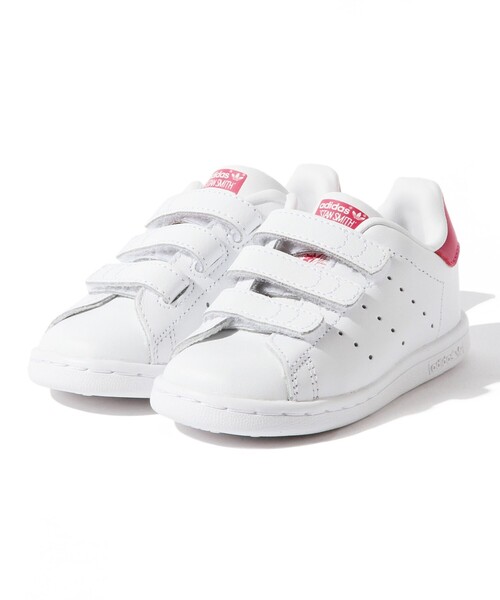B:MING by BEAMS（ビーミングバイビームス）の「▼adidas / STANSMITH　CF I（14cm～16cm）（スニーカー・キッズ・ピンク/グリーン・14/15 /16）」の2枚目の写真