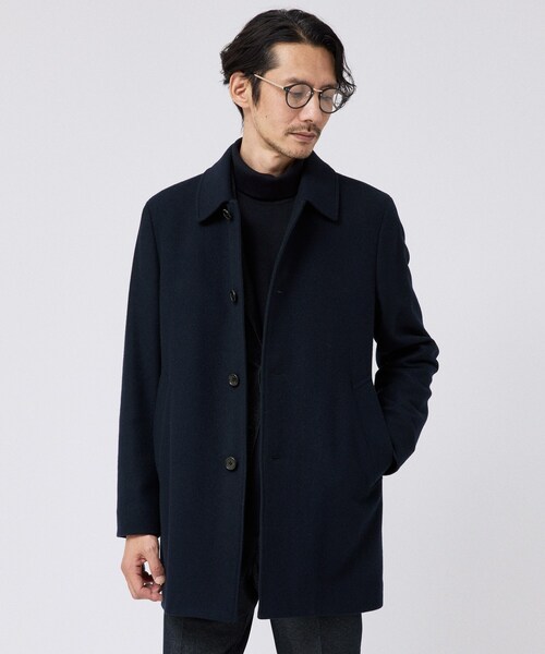 TAKEO KIKUCHI（タケオキクチ）の「ソフトメルトン ショートステンカラーコート（ステンカラーコート・メンズ・チャコールグレー/ネイビー/ダークグレー・02/03/04）」の18枚目の写真