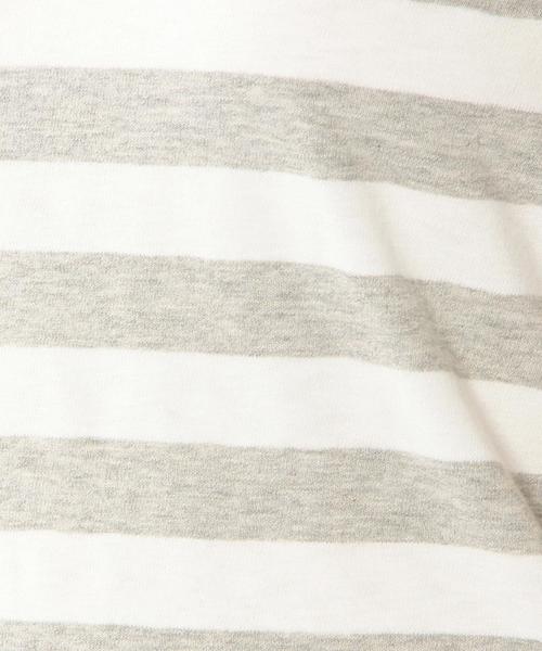 coen（コーエン）の「起毛スラブボーダープルオーバー（Tシャツ/カットソー・レディース・オフホワイト/グレー・MEDIUM/LARGE）」の7枚目の写真