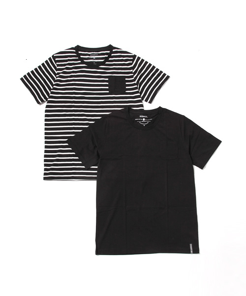 Request（リクエスト）の「【REQUEST】　2 in パックTEE　無地&ボーダー（Tシャツ/カットソー・メンズ・ブラック系その他/ホワイト×ブラック/ホワイト×ネイビー/ブルー系その他・3/2/4）」の17枚目の写真