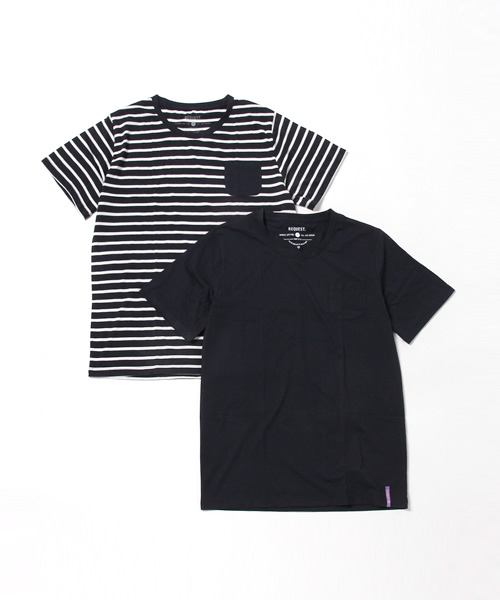 Request（リクエスト）の「【REQUEST】　2 in パックTEE　無地&ボーダー（Tシャツ/カットソー・メンズ・ブラック系その他/ホワイト×ブラック/ホワイト×ネイビー/ブルー系その他・3/2/4）」の18枚目の写真