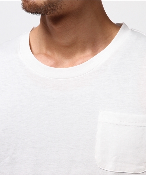 Request（リクエスト）の「【REQUEST】　2 in パックTEE　無地&ボーダー（Tシャツ/カットソー・メンズ・ブラック系その他/ホワイト×ブラック/ホワイト×ネイビー/ブルー系その他・3/2/4）」の9枚目の写真