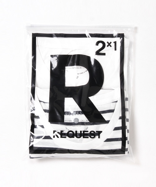 Request（リクエスト）の「【REQUEST】　2 in パックTEE　無地&ボーダー（Tシャツ/カットソー・メンズ・ブラック系その他/ホワイト×ブラック/ホワイト×ネイビー/ブルー系その他・3/2/4）」の14枚目の写真