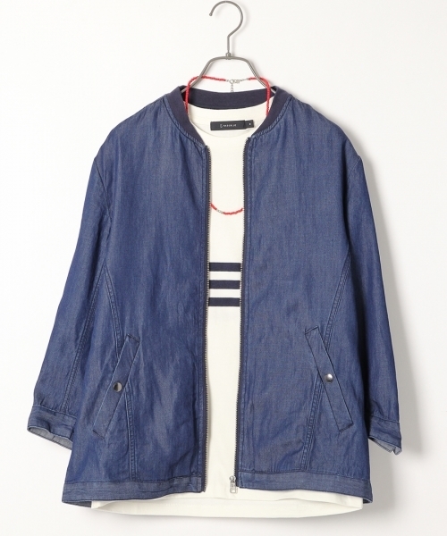 RAGEBLUE（レイジブルー）の「＜待望の入荷！＞7分袖MA-1ブルゾン/719603（MA-1・メンズ・オリーブ/ネイビー/ブラック・LARGE/MEDIUM）」の3枚目の写真