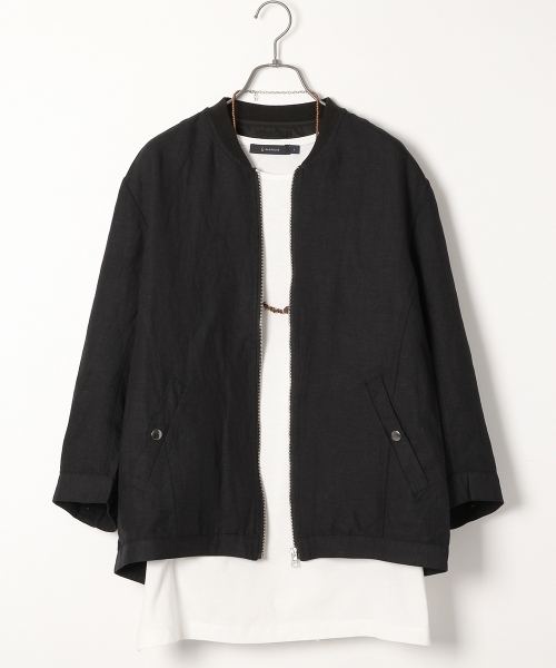 RAGEBLUE（レイジブルー）の「＜待望の入荷！＞7分袖MA-1ブルゾン/719603（MA-1・メンズ・オリーブ/ネイビー/ブラック・LARGE/MEDIUM）」の2枚目の写真