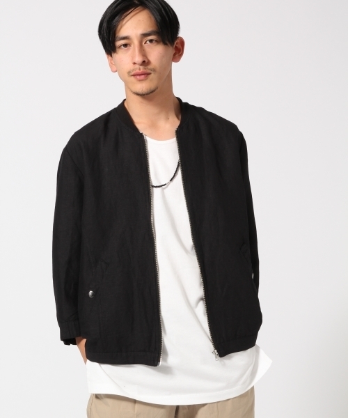 RAGEBLUE（レイジブルー）の「＜待望の入荷！＞7分袖MA-1ブルゾン/719603（MA-1・メンズ・オリーブ/ネイビー/ブラック・LARGE/MEDIUM）」の4枚目の写真