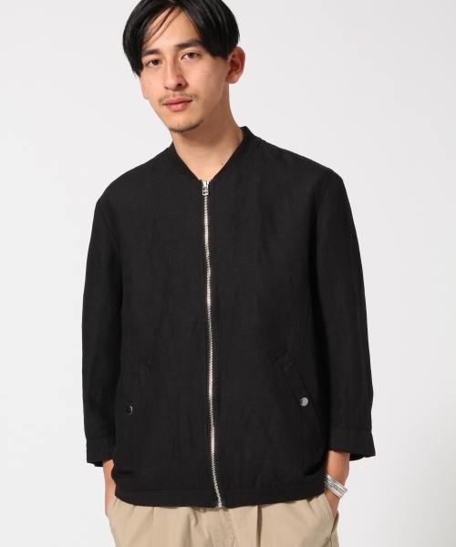 RAGEBLUE（レイジブルー）の「＜待望の入荷！＞7分袖MA-1ブルゾン/719603（MA-1・メンズ・オリーブ/ネイビー/ブラック・LARGE/MEDIUM）」の5枚目の写真