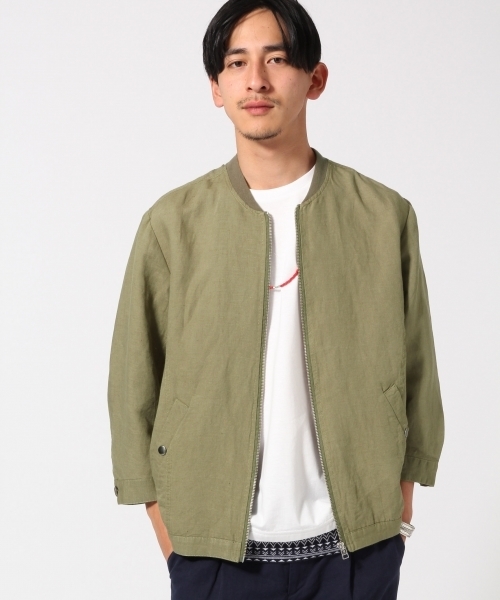 RAGEBLUE（レイジブルー）の「＜待望の入荷！＞7分袖MA-1ブルゾン/719603（MA-1・メンズ・オリーブ/ネイビー/ブラック・LARGE/MEDIUM）」の8枚目の写真