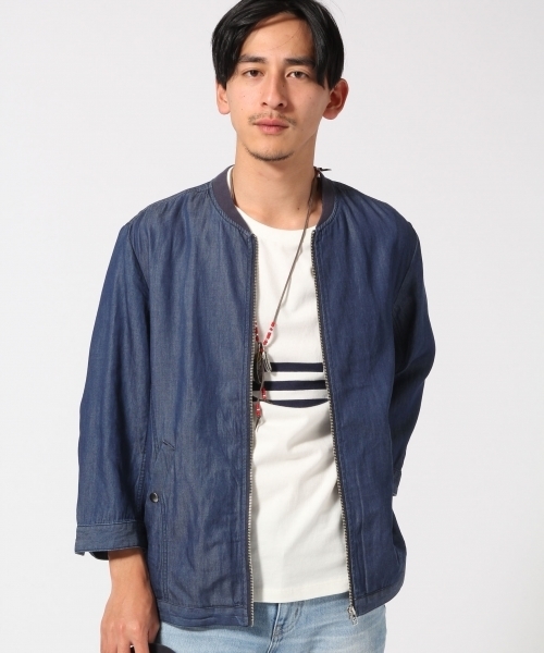 RAGEBLUE（レイジブルー）の「＜待望の入荷！＞7分袖MA-1ブルゾン/719603（MA-1・メンズ・オリーブ/ネイビー/ブラック・LARGE/MEDIUM）」の9枚目の写真