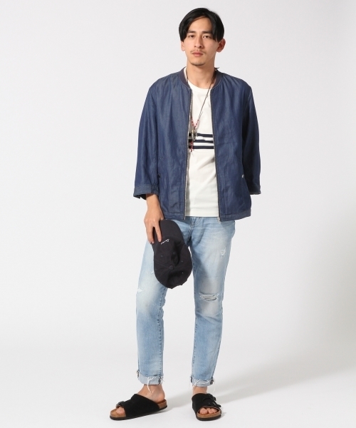 RAGEBLUE（レイジブルー）の「＜待望の入荷！＞7分袖MA-1ブルゾン/719603（MA-1・メンズ・オリーブ/ネイビー/ブラック・LARGE/MEDIUM）」の12枚目の写真