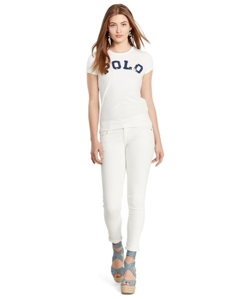 POLO RALPH LAUREN(ポロ ラルフ ローレン)の「アップリケド コットン クルーネック Tシャツ(Tシャツ/カットソー・レディース・ネイビー/ホワイト/ピンク系5・LARGE/MEDIUM/X-LARGE/X-SMALL/SMALL)」の22枚目の写真