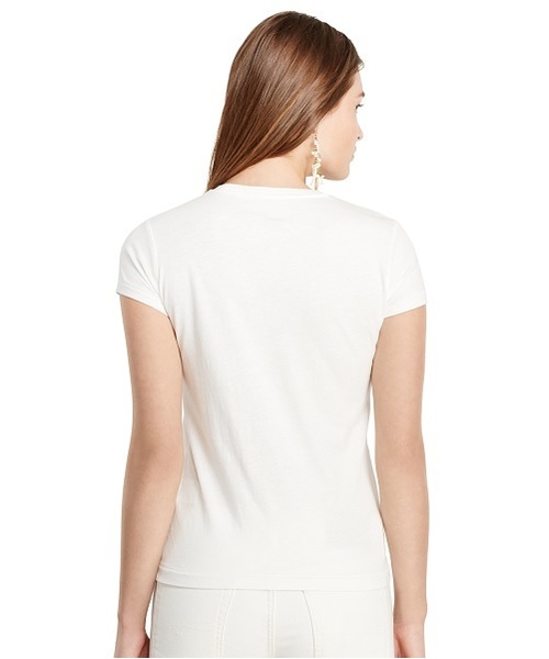 POLO RALPH LAUREN(ポロ ラルフ ローレン)の「アップリケド コットン クルーネック Tシャツ(Tシャツ/カットソー・レディース・ネイビー/ホワイト/ピンク系5・LARGE/MEDIUM/X-LARGE/X-SMALL/SMALL)」の11枚目の写真