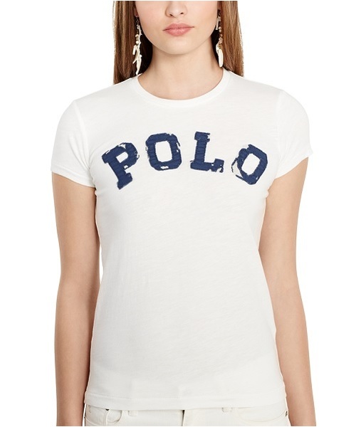 POLO RALPH LAUREN(ポロ ラルフ ローレン)の「アップリケド コットン クルーネック Tシャツ(Tシャツ/カットソー・レディース・ネイビー/ホワイト/ピンク系5・LARGE/MEDIUM/X-LARGE/X-SMALL/SMALL)」の12枚目の写真