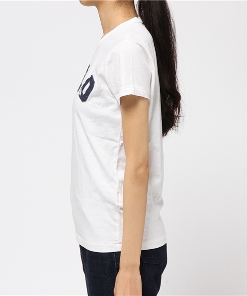 POLO RALPH LAUREN(ポロ ラルフ ローレン)の「アップリケド コットン クルーネック Tシャツ(Tシャツ/カットソー・レディース・ネイビー/ホワイト/ピンク系5・LARGE/MEDIUM/X-LARGE/X-SMALL/SMALL)」の5枚目の写真