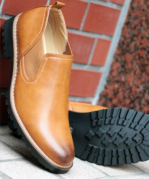 AAA（トリプルエー）の「AAA / ローカットサイドゴアシューズ（2323）（ドレスシューズ・メンズ・ブラック/ダークブラウン/キャメル・41/43/42/44/40）」の3枚目の写真