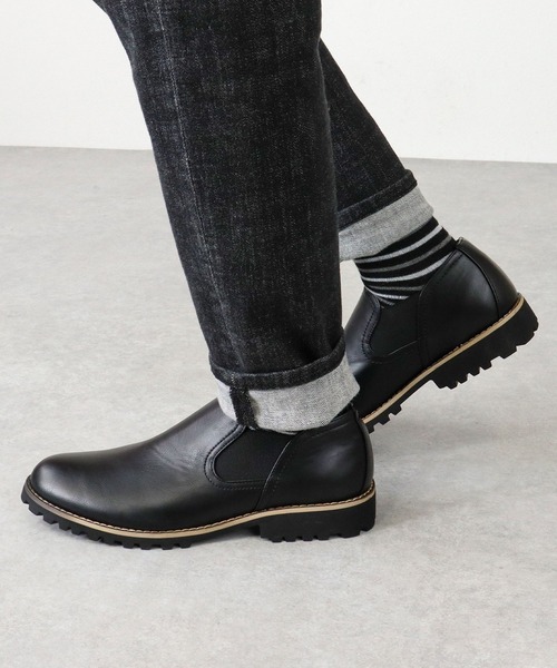 AAA（トリプルエー）の「AAA / ローカットサイドゴアシューズ（2323）（ドレスシューズ・メンズ・ブラック/ダークブラウン/キャメル・41/43/42/44/40）」の2枚目の写真