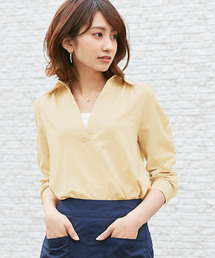 とろみ＆落ち感 2wayスキッパーシャツ