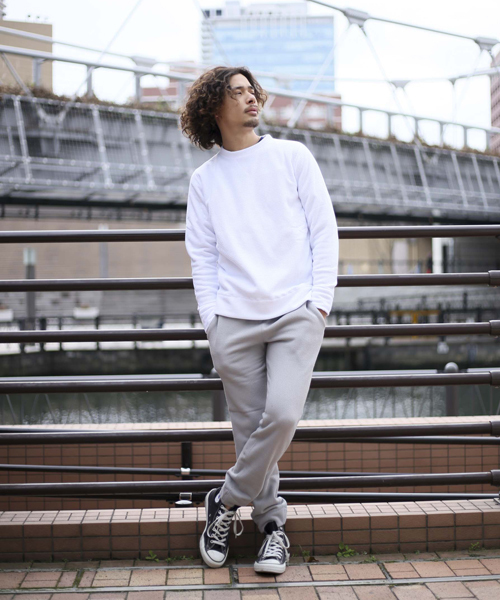 Denime（ドゥニーム）の「サーマルフリースクルーネックトップス（スウェット・メンズ・ネイビー/グレー/ホワイト・LARGE/MEDIUM/X-LARGE）」の17枚目の写真