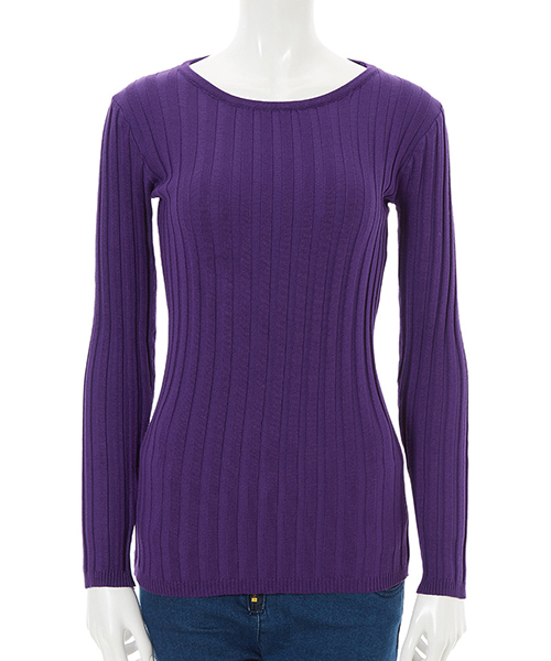 fifth(フィフス)の「フィットニットUネックトップス/リブニット(ニット/セーター・レディース・グレー/ホワイト/ボルドー/ブラック/カーキ/ネイビー/モカ/ベージュ/ダークベージュ/ピンク/ライトグレー/サックスブルー/ラベンダー/グリーン/オレンジ/パープル/チェリーピンク/レッド/ブラウン/チャコールグレー/マスタード・MEDIUM)」の14枚目の写真