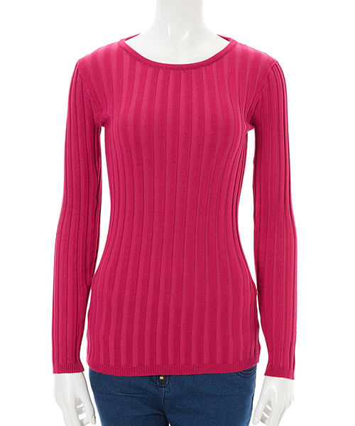 fifth(フィフス)の「フィットニットUネックトップス/リブニット(ニット/セーター・レディース・グレー/ホワイト/ボルドー/ブラック/カーキ/ネイビー/モカ/ベージュ/ダークベージュ/ピンク/ライトグレー/サックスブルー/ラベンダー/グリーン/オレンジ/パープル/チェリーピンク/レッド/ブラウン/チャコールグレー/マスタード・MEDIUM)」の18枚目の写真