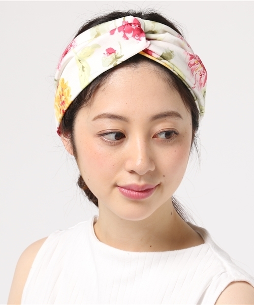 Laura Ashley ローラアシュレイ の ヘアバンド ダリアパレード ピンクグレープフルーツ ヘアバンド Wear