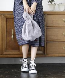 coen | エコファーショッパーバッグ(ライトグレー / ダークブラウン ⇒ WEB限定カラー）(トートバッグ)