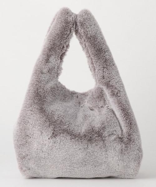 coen（コーエン）の「【新色登場】【『LEE』11月号掲載】フェイクファーバッグ(ライトグレー / ダークブラウン ⇒ WEB限定カラー）（トートバッグ・レディース・グレー/ライトグレー/ブラウン/ダークブラウン/ベージュ/ピンク/ナチュラル/ライラック・FREE）」の21枚目の写真