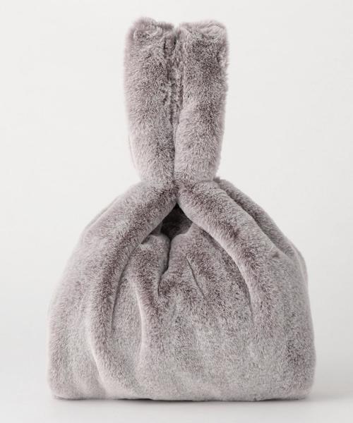 coen（コーエン）の「【新色登場】【『LEE』11月号掲載】フェイクファーバッグ(ライトグレー / ダークブラウン ⇒ WEB限定カラー）（トートバッグ・レディース・グレー/ライトグレー/ブラウン/ダークブラウン/ベージュ/ピンク/ナチュラル/ライラック・FREE）」の13枚目の写真