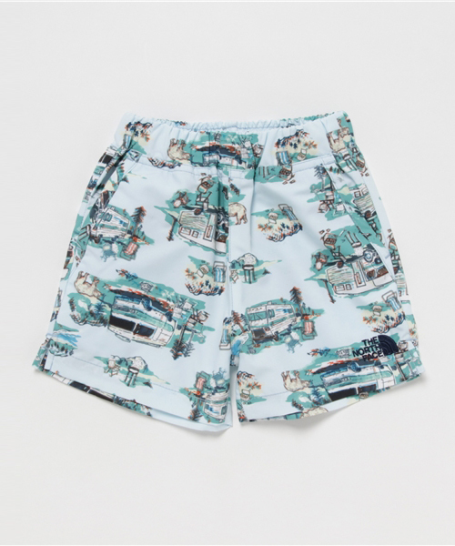 THE NORTH FACE（ザノースフェイス）の「ザ・ノース・フェイス  キッズ&ベビーグラフィックプリントショートパンツ　/　ノベルティーウォーターショーツ（その他パンツ・キッズ・その他1/サックスブルー/カーキ/ブルー系その他/その他・100/120/110/130/140/150/80/90）」の3枚目の写真