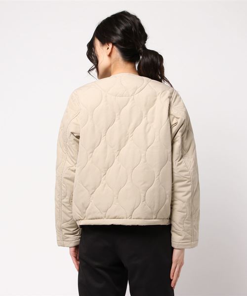 coen(コーエン)の「【手洗いできる】TUFLEX(タフレックス)×Thermore(サーモア)キルティングショートコート(ブルゾン・レディース・ナチュラル/オリーブ/ピンク・LARGE/MEDIUM)」の5枚目の写真