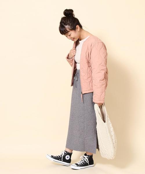 coen(コーエン)の「【手洗いできる】TUFLEX(タフレックス)×Thermore(サーモア)キルティングショートコート(ブルゾン・レディース・ナチュラル/オリーブ/ピンク・LARGE/MEDIUM)」の9枚目の写真