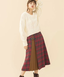 OLIVE des OLIVE | 【mina×村田倫子×OLIVE des OLIVE】チェックプリーツスカート◆(スカート)