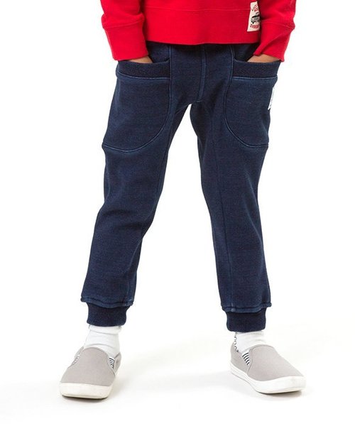 F.O.KIDS（エフオーキッズ）の「マチ付きカットパンツ_裏シャギー（その他パンツ・キッズ・インディゴブルー/ブラック/グレー・110/130/100/120/90/95/140/80）」の3枚目の写真