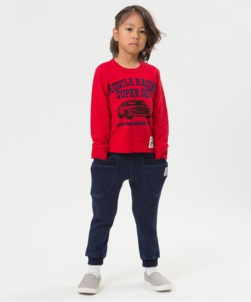 F.O.KIDS（エフオーキッズ）の「マチ付きカットパンツ_裏シャギー（その他パンツ・キッズ・インディゴブルー/ブラック/グレー・110/130/100/120/90/95/140/80）」の4枚目の写真