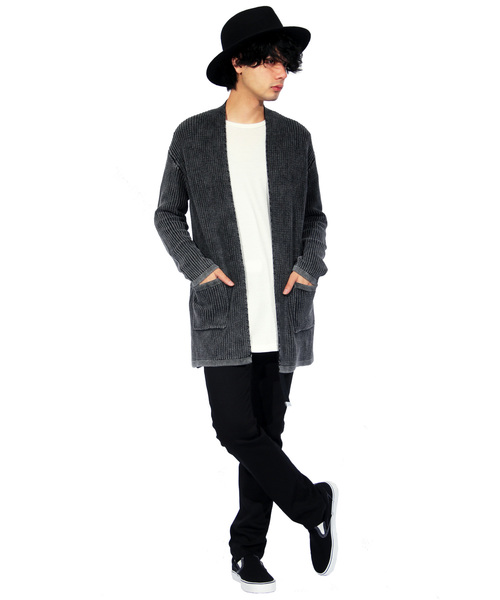 ８(eight)（エイト）の「ニット コーディガン ガウン（カーディガン/ボレロ・メンズ・ブラック/ベージュ/ピンク/ネイビー・LARGE/MEDIUM）」の5枚目の写真