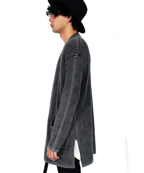 ８(eight)（エイト）の「ニット コーディガン ガウン（カーディガン/ボレロ・メンズ・ブラック/ベージュ/ピンク/ネイビー・LARGE/MEDIUM）」の9枚目の写真