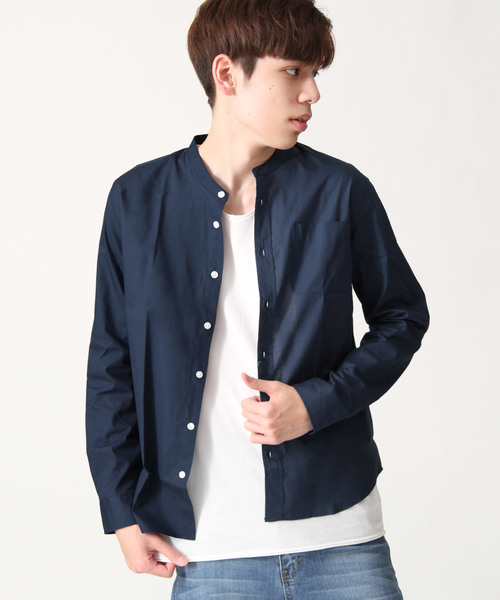 ZIP FIVE（ジップファイブ）の「ブロードバンドカラー長袖シャツ（シャツ/ブラウス・メンズ・ブルー系その他/ブルー系その他2/パープル/サックスブルー/チャコール/ブラウン系その他/ブラック/オフホワイト/ブルー/レッド系その他/ネイビー/ピンク/ブルー系その他3/ダークネイビー/グレー系その他/ダークグリーン/オリーブ/ホワイト系その他/テラコッタ/ハウンドトゥース・X-SMALL/MEDIUM/SMALL/X-LARGE/LARGE/XX-LARGE）」の14枚目の写真