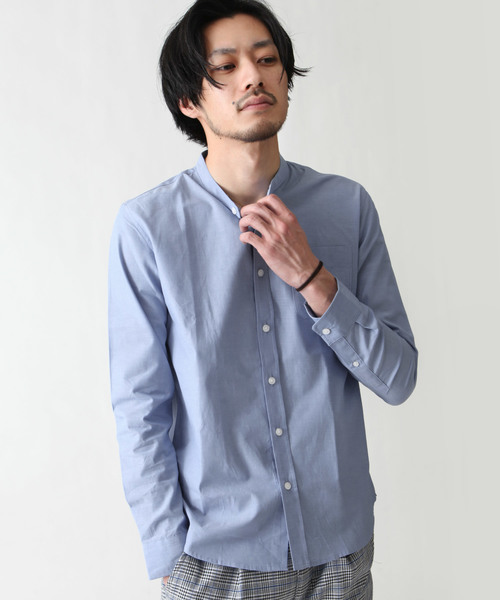 ZIP FIVE（ジップファイブ）の「ブロードバンドカラー長袖シャツ（シャツ/ブラウス・メンズ・ブルー系その他/ブルー系その他2/パープル/サックスブルー/チャコール/ブラウン系その他/ブラック/オフホワイト/ブルー/レッド系その他/ネイビー/ピンク/ブルー系その他3/ダークネイビー/グレー系その他/ダークグリーン/オリーブ/ホワイト系その他/テラコッタ/ハウンドトゥース・X-SMALL/MEDIUM/SMALL/X-LARGE/LARGE/XX-LARGE）」の13枚目の写真