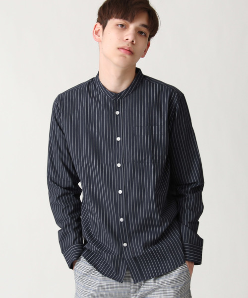 ZIP FIVE（ジップファイブ）の「ブロードバンドカラー長袖シャツ（シャツ/ブラウス・メンズ・ブルー系その他/ブルー系その他2/パープル/サックスブルー/チャコール/ブラウン系その他/ブラック/オフホワイト/ブルー/レッド系その他/ネイビー/ピンク/ブルー系その他3/ダークネイビー/グレー系その他/ダークグリーン/オリーブ/ホワイト系その他/テラコッタ/ハウンドトゥース・X-SMALL/MEDIUM/SMALL/X-LARGE/LARGE/XX-LARGE）」の16枚目の写真