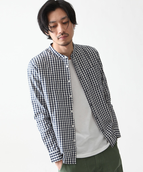 ZIP FIVE（ジップファイブ）の「ブロードバンドカラー長袖シャツ（シャツ/ブラウス・メンズ・ブルー系その他/ブルー系その他2/パープル/サックスブルー/チャコール/ブラウン系その他/ブラック/オフホワイト/ブルー/レッド系その他/ネイビー/ピンク/ブルー系その他3/ダークネイビー/グレー系その他/ダークグリーン/オリーブ/ホワイト系その他/テラコッタ/ハウンドトゥース・X-SMALL/MEDIUM/SMALL/X-LARGE/LARGE/XX-LARGE）」の17枚目の写真
