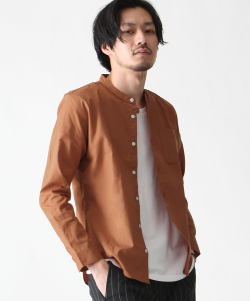ZIP FIVE（ジップファイブ）の「ブロードバンドカラー長袖シャツ（シャツ/ブラウス・メンズ・ブルー系その他/ブルー系その他2/パープル/サックスブルー/チャコール/ブラウン系その他/ブラック/オフホワイト/ブルー/レッド系その他/ネイビー/ピンク/ブルー系その他3/ダークネイビー/グレー系その他/ダークグリーン/オリーブ/ホワイト系その他/テラコッタ/ハウンドトゥース・X-SMALL/MEDIUM/SMALL/X-LARGE/LARGE/XX-LARGE）」の8枚目の写真