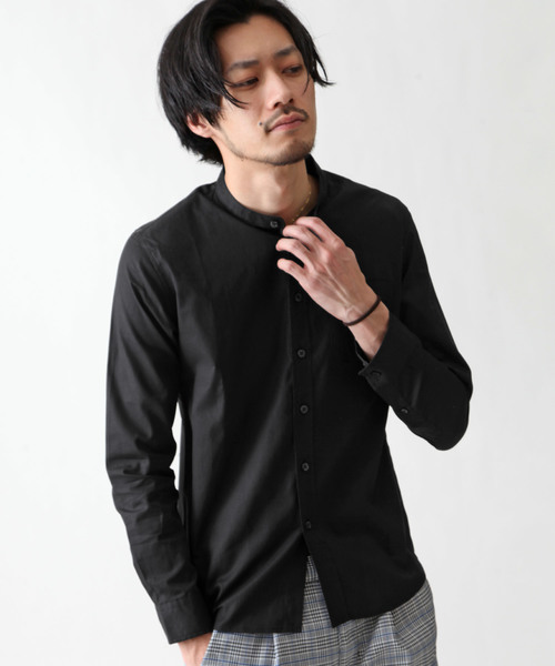 ZIP FIVE（ジップファイブ）の「ブロードバンドカラー長袖シャツ（シャツ/ブラウス・メンズ・ブルー系その他/ブルー系その他2/パープル/サックスブルー/チャコール/ブラウン系その他/ブラック/オフホワイト/ブルー/レッド系その他/ネイビー/ピンク/ブルー系その他3/ダークネイビー/グレー系その他/ダークグリーン/オリーブ/ホワイト系その他/テラコッタ/ハウンドトゥース・X-SMALL/MEDIUM/SMALL/X-LARGE/LARGE/XX-LARGE）」の4枚目の写真