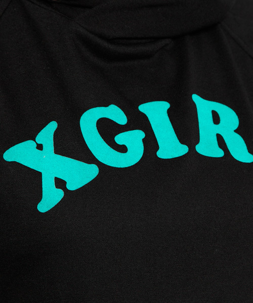 X-girl(エックスガール)の「LIGHT SWEAT HOOD TUNIC(パーカー・レディース・ブラック/アッシュグレー/グリーン・1/2)」の6枚目の写真