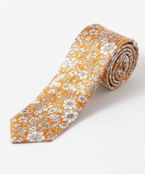 Quit Running（クイトランニング）の「ピュアシルク100% ネクタイ　花柄 ナロータイ（ネクタイ・メンズ・ブラック/パープル/ブラウン/オレンジ/バーガンディー/ネイビー・FREE）」の15枚目の写真