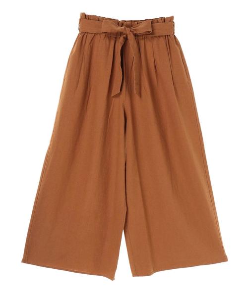 AMERICAN HOLIC（アメリカンホリック）の「・麻混ウエストリボンワイドパンツ（その他パンツ・レディース・ベージュ/ブラック/ブルー/カーキ/キャメル・FREE）」の5枚目の写真