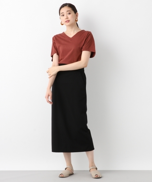 LEPSIM（レプシィム）の「レーヨンナイロンPUカットスカート　802270（スカート・レディース・ライトグレー/ブラック/カーキ・MEDIUM/LARGE）」の5枚目の写真