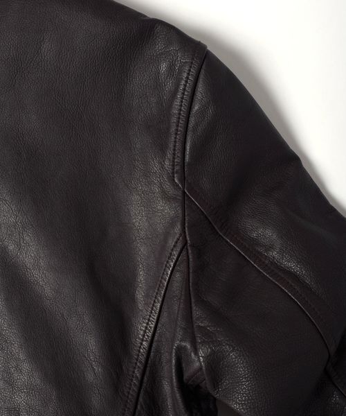 SHIPS（シップス）の「SU: 【OILED COLLAR】ラムレザーライダース