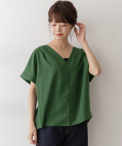 ITEMS URBANRESEARCH（アイテムズ アーバンリサーチ）の「フレンチソデブラウス（シャツ/ブラウス・レディース・ブラック/パープル/グリーン/ベージュ系その他・FREE）」の3枚目の写真